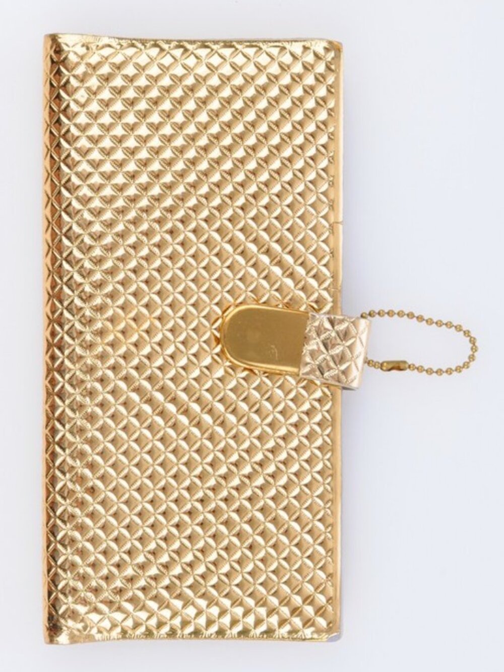 Collectible Gold Textured Vinyl Wallet - Vintage